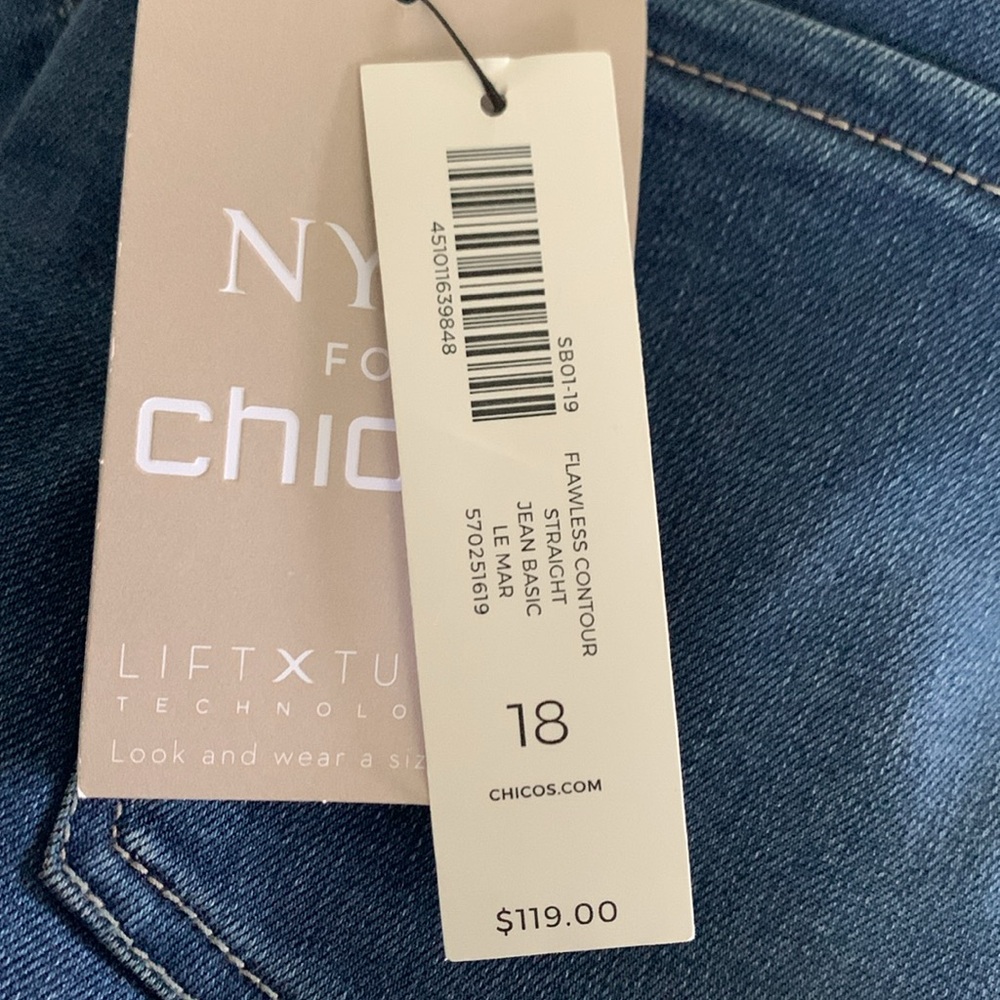 NYDJ for Chico’s Flawless Contour Straight Jean Size 18 NWT - Picture 8 of 12